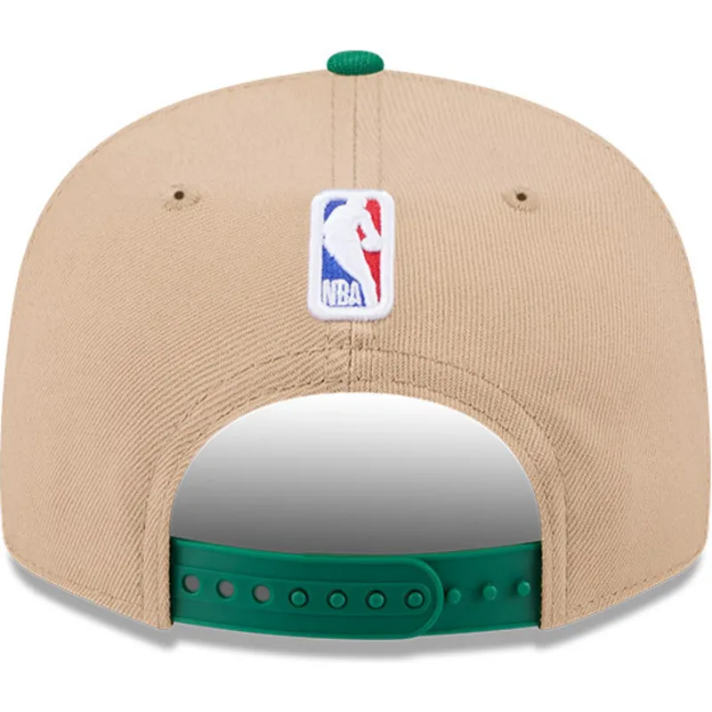 brazowo-zielona-czapka-z-daszkiem-snapback-9fifty-draft-2024-boston-celtics-nba-od-new-era