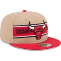 brun-og-rod-flat-cap-snapback-9fifty-draft-2024-fra-chicago-bulls-nba-fra-new-era