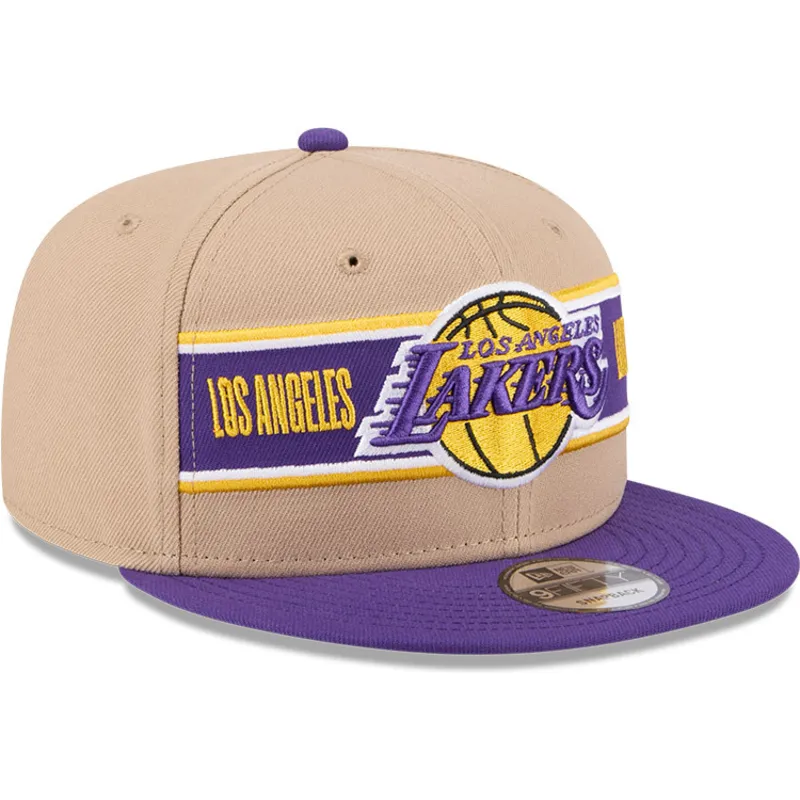 brazowo-fioletowa-czapka-z-daszkiem-typu-snapback-9fifty-draft-2024-los-angeles-lakers-nba-od-new-era