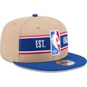 cappello-piatto-marrone-e-blu-snapback-9fifty-draft-2024-nba-di-new-era
