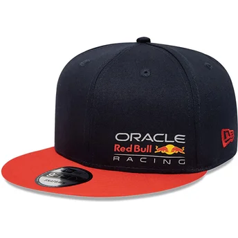 Casquette plate bleue marine et orange snapback 9FIFTY Essential Red Bull Racing Formula 1 New Era