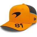 cappellino-curvo-arancione-e-grigio-snapback-oscar-piastri-9fifty-original-fit-di-mclaren-racing-formula-1-di-new-era