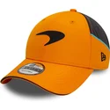 cappellino-curvo-arancione-e-grigio-snapback-9forty-di-mclaren-racing-formula-1-di-new-era