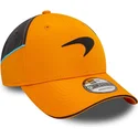 cappellino-curvo-arancione-e-grigio-snapback-9forty-di-mclaren-racing-formula-1-di-new-era