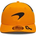 casquette-courbee-orange-et-grise-snapback-lando-norris-9fifty-original-fit-mclaren-racing-formula-1-new-era