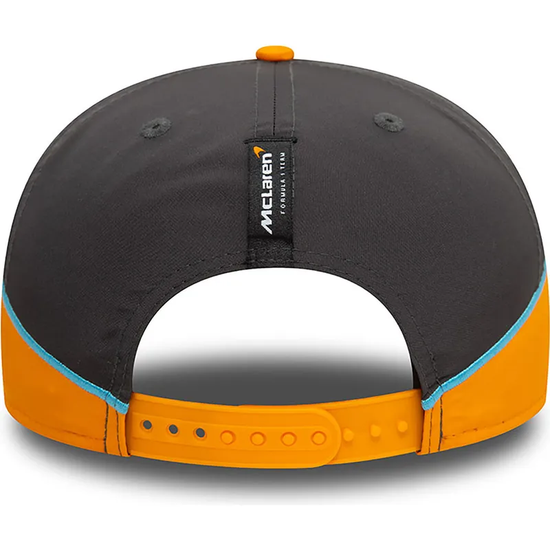 cappelli-curva-arancia-snapback-lando-norris-9fifty-original-fit-dei-mclaren-racing-formula-1-di-new-era