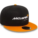 casquette-plate-noire-et-orange-snapback-9fifty-essentials-mclaren-racing-formula-1-new-era