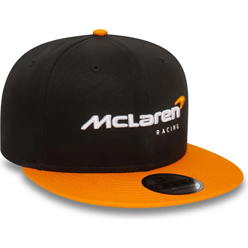 sort-og-orange-flat-cap-snapback-9fifty-essentials-fra-mclaren-racing-formula-1-fra-new-era