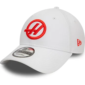 Vit kurvad keps snapback 9FORTY från Haas F1 Team Formula 1 av New Era