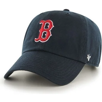 Cappellino curvo blu marino dei Boston Red Sox MLB Clean Up di 47 Brand