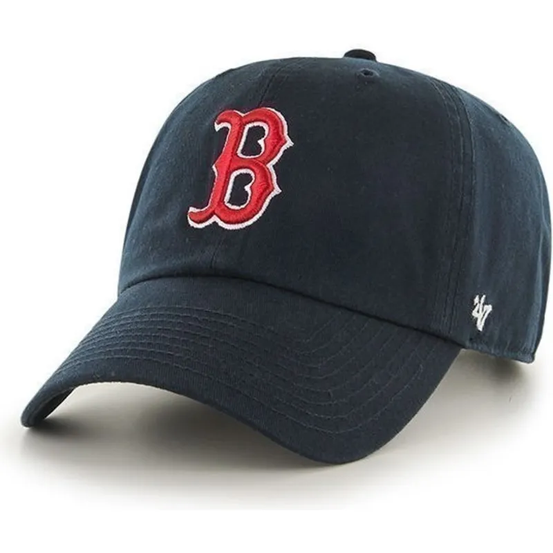 47-brand-curved-brim-boston-red-sox-mlb-clean-up-navy-blue-cap