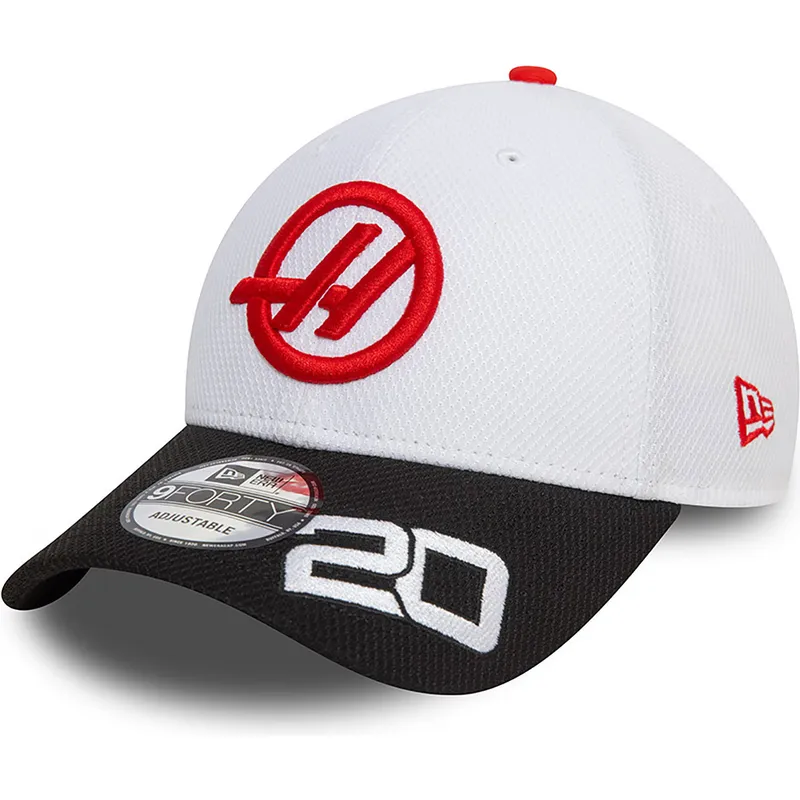 cappellino-con-visiera-curva-bianco-e-nero-snapback-kevin-magnussen-9forty-di-haas-f1-team-formula-1-di-new-era