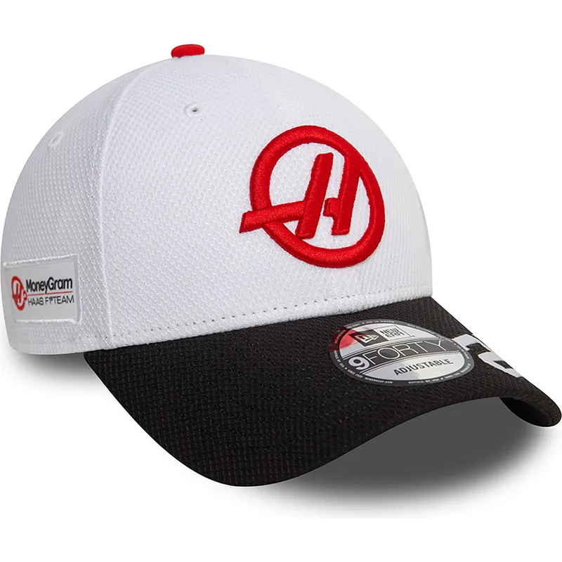 new-era-haas-f1-team-formula-1-kevin-magnussen-9forty-svart-och-vit-snapback-bojd-keps