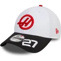 hvid-og-sort-buet-kasket-snapback-nico-hulkenberg-9forty-fra-haas-f1-team-formula-1-fra-new-era