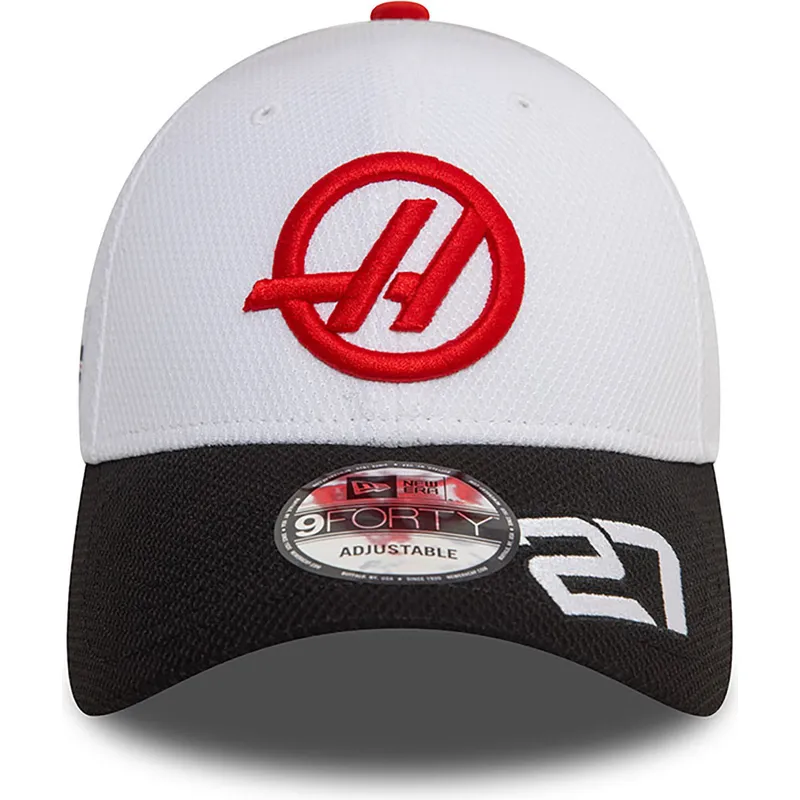snapback-keps-med-bojd-skarm-i-svart-och-vitt-nico-hulkenberg-9forty-fran-haas-f1-team-formula-1-av-new-era