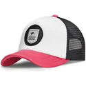 oblack-classic-trucker-cap-in-weiss-schwarz-und-rosa