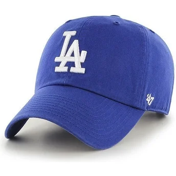 47 Brand MLB Los Angeles Dodgers Clean Up Kappe mit gebogenem Schirm in Blau