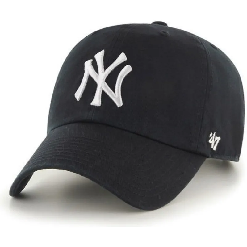 svart-kurvad-keps-new-york-yankees-mlb-clean-up-fran-47-brand