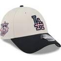 cappellino-curvo-beige-e-blu-navy-snapback-9forty-stretch-snap-4th-of-july-dei-los-angeles-dodgers-mlb-di-new-era