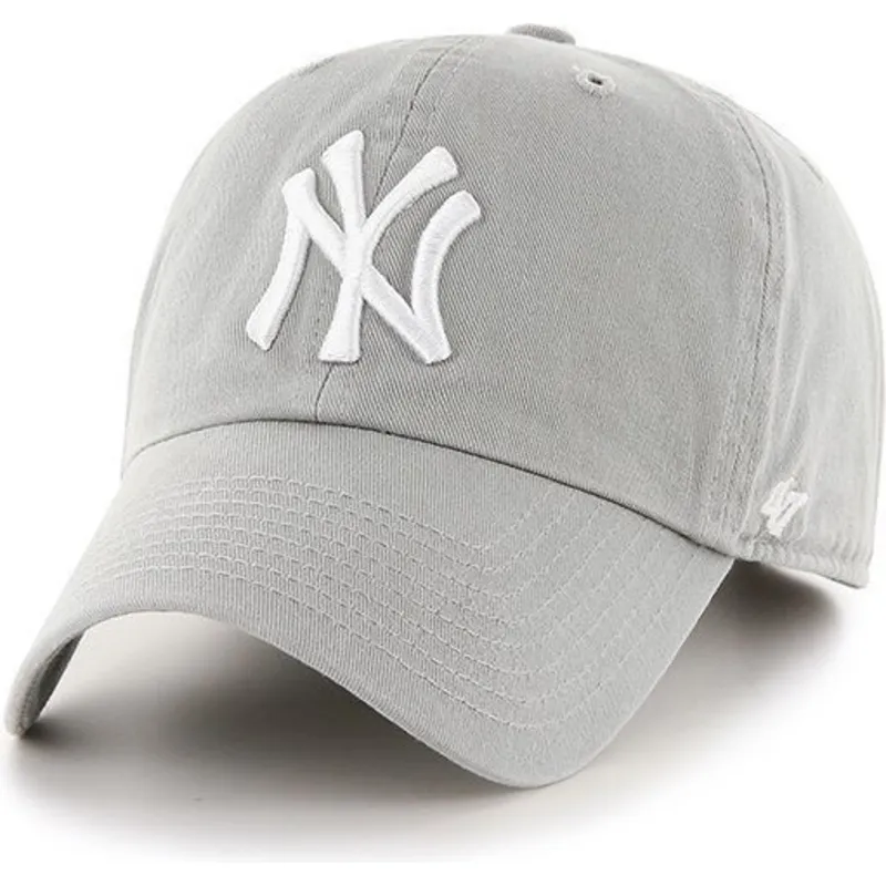 mutzen-gebogen-grau-verstellbares-band-der-new-york-yankees-mlb-von-47-brand