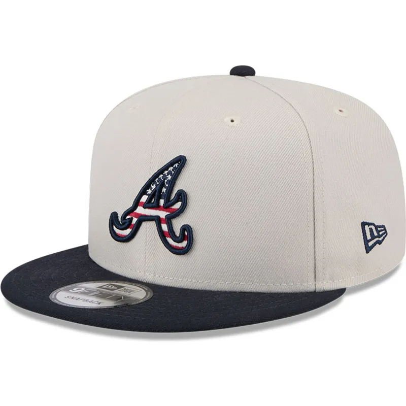 cappelli-piatta-beige-snapback-9fifty-4th-of-july-dei-atlanta-braves-mlb-di-new-era