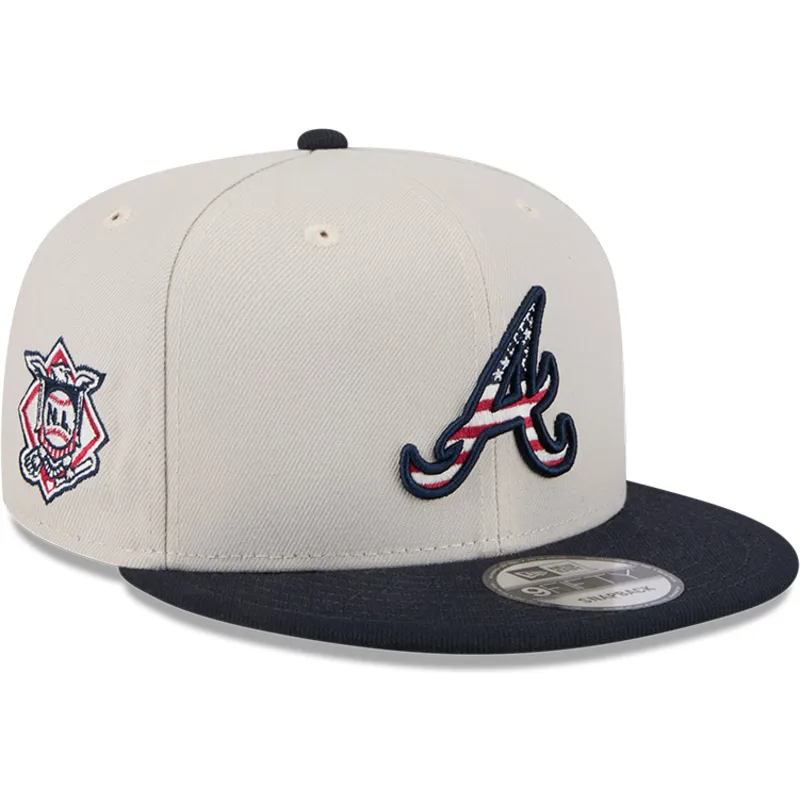 cappelli-piatta-beige-snapback-9fifty-4th-of-july-dei-atlanta-braves-mlb-di-new-era