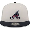 cappelli-piatta-beige-snapback-9fifty-4th-of-july-dei-atlanta-braves-mlb-di-new-era