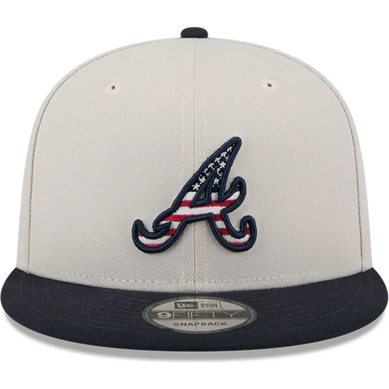 cappelli-piatta-beige-snapback-9fifty-4th-of-july-dei-atlanta-braves-mlb-di-new-era