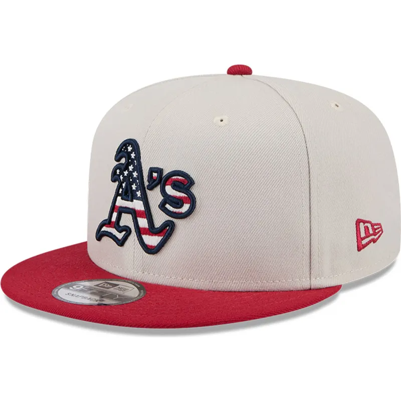 oakland-athletics-mlb-new-era-beige-og-rod-flad-snapback-9fifty-4th-of-july-kasket