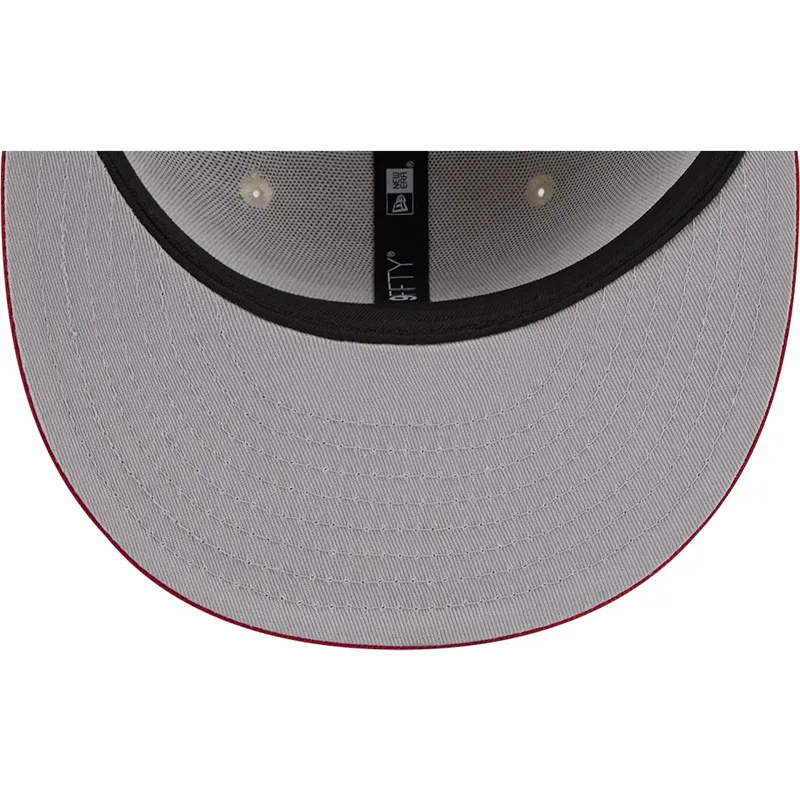 cappello-piatto-beige-e-rosso-snapback-9fifty-4th-of-july-di-oakland-athletics-mlb-di-new-era