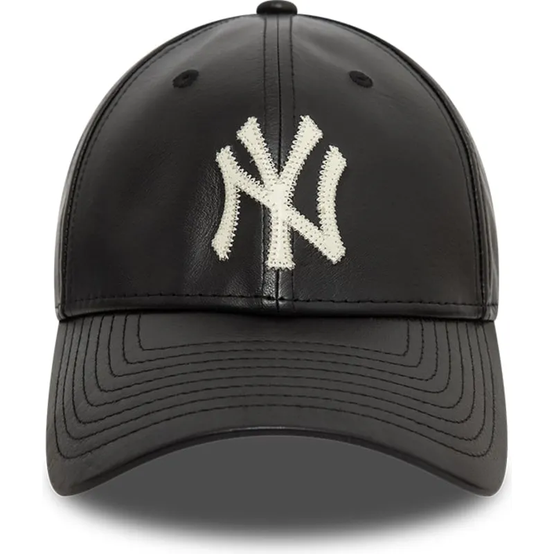 gorra-curva-negra-ajustable-9forty-leather-de-new-york-yankees-mlb-de-new-era