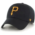 cappellino-nero-con-visiera-curva-pittsburgh-pirates-mlb-clean-up-di-47-brand