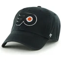 philadelphia-flyers-nhl-clean-up-schwarze-kappe-mit-gebogenem-schirm-von-47-brand
