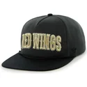 cappello-piatto-nero-snapback-dei-detroit-red-wings-nhl-di-47-brand