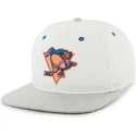 cappello-snapback-piatto-bianco-pittsburgh-penguins-nhl-di-47-brand