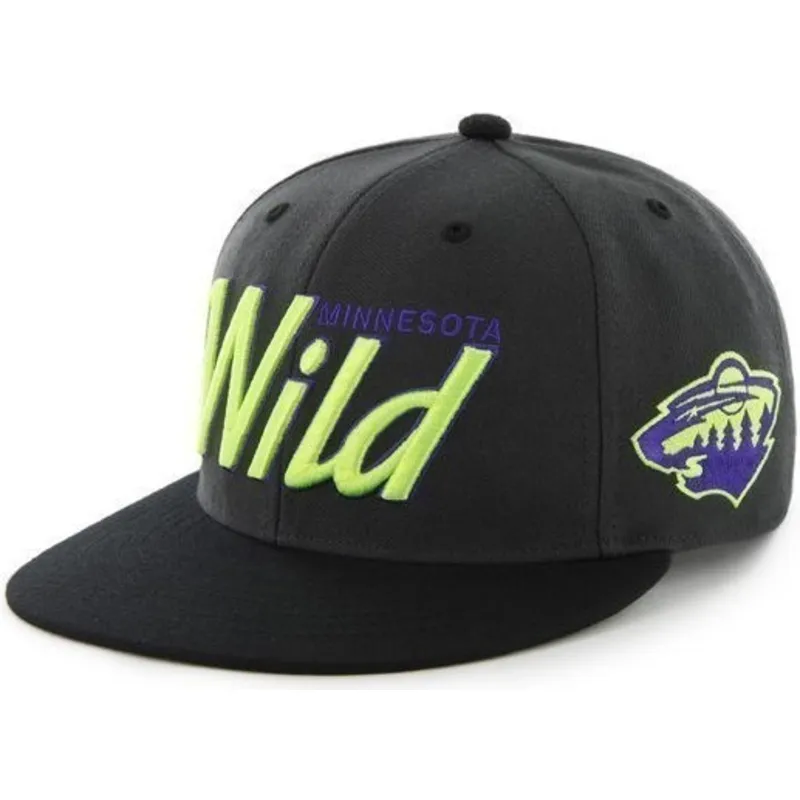 cappelli-piatta-nero-snapback-de-letras-dei-minnesota-wild-nhl-di-47-brand