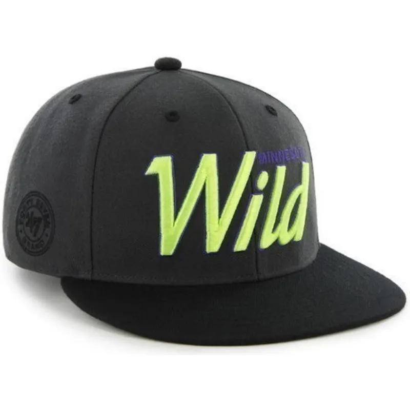 cappelli-piatta-nero-snapback-de-letras-dei-minnesota-wild-nhl-di-47-brand