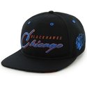 47-brand-flat-brim-mit-blauem-logo-script-logo-chicago-blackhawks-nhl-snapback-cap-schwarz