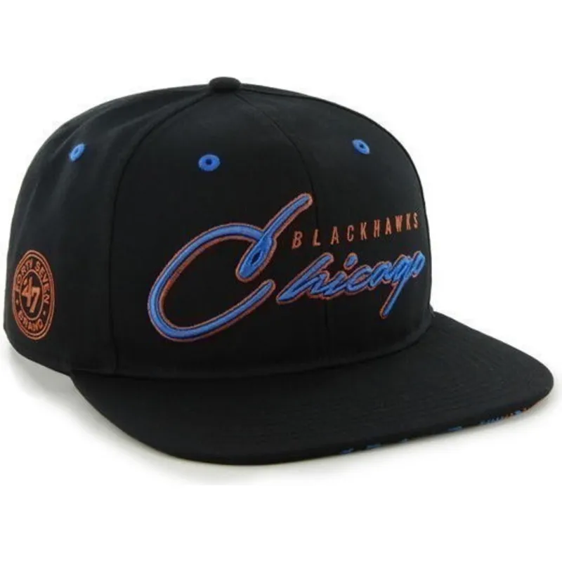 cappelli-piatta-nero-snapback-de-letras-dei-chicago-blackhawks-nhl-di-47-brand
