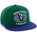 cappellino-snapback-verde-e-blu-piatto-dei-vancouver-canucks-nhl-di-47-brand