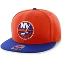 cappello-snapback-piatto-arancione-e-blu-dei-new-york-islanders-nhl-di-47-brand