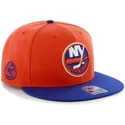 cappello-snapback-piatto-arancione-e-blu-dei-new-york-islanders-nhl-di-47-brand