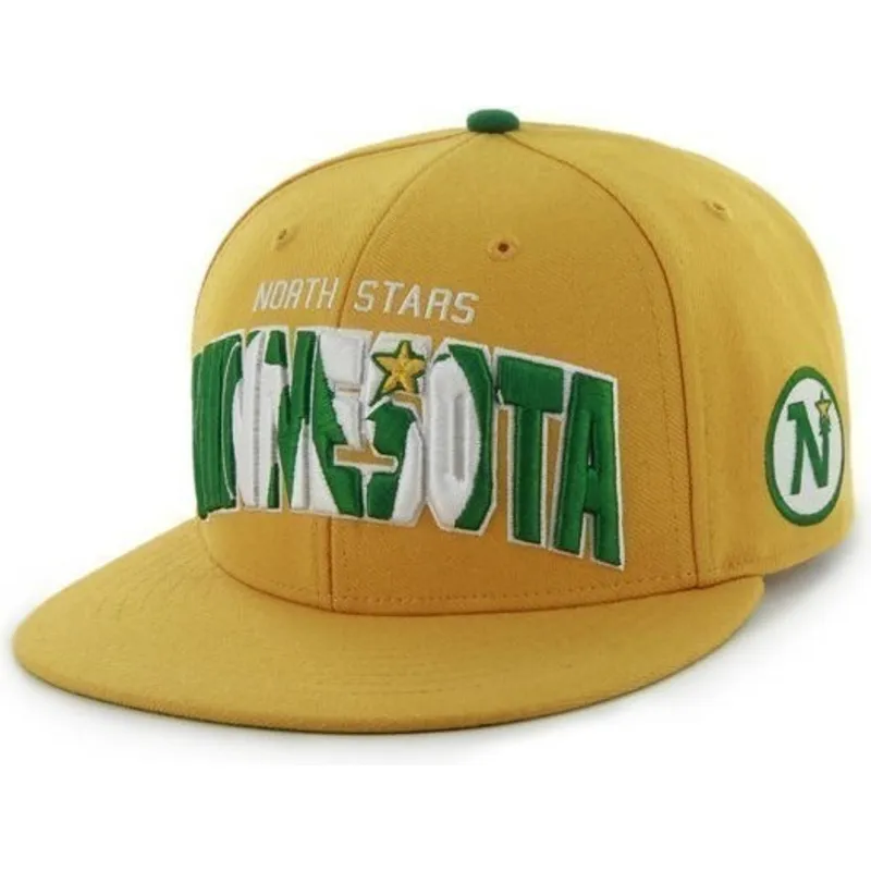 mutzen-flach-gelb-snapback-der-minnesota-north-stars-nhl-von-47-brand mutzen-flach-gelb-snapback-der-minnesota-north-stars-nhl-von-47-brand