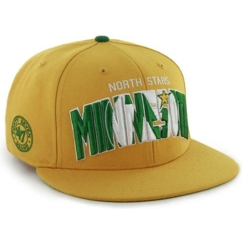 mutzen-flach-gelb-snapback-der-minnesota-north-stars-nhl-von-47-brand mutzen-flach-gelb-snapback-der-minnesota-north-stars-nhl-von-47-brand