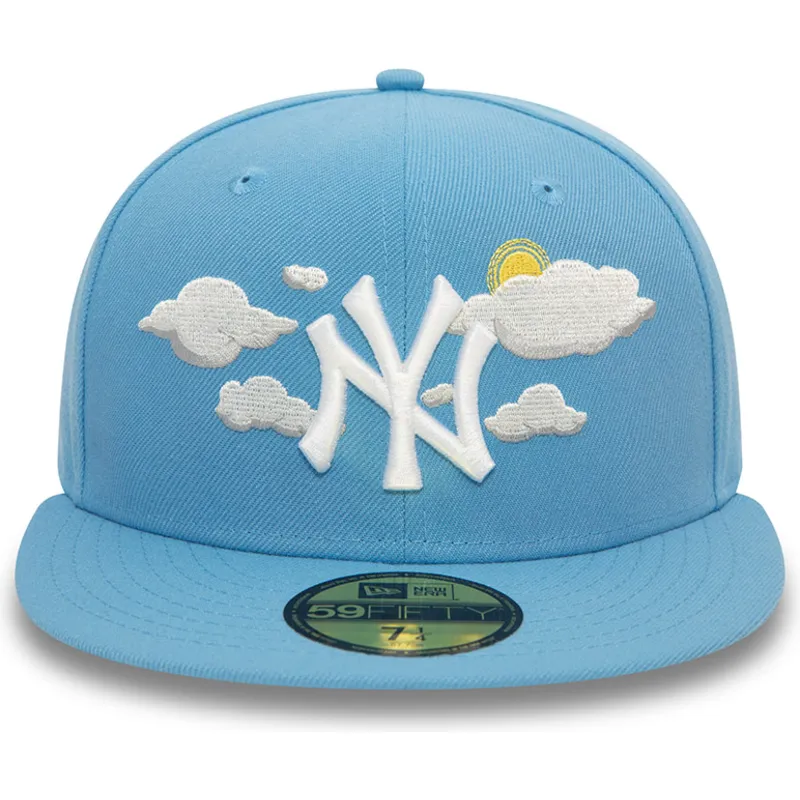 cappello-piatto-blu-chiuso-59fifty-cloud-dei-new-york-yankees-mlb-di-new-era