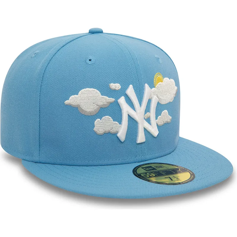cappello-piatto-blu-chiuso-59fifty-cloud-dei-new-york-yankees-mlb-di-new-era