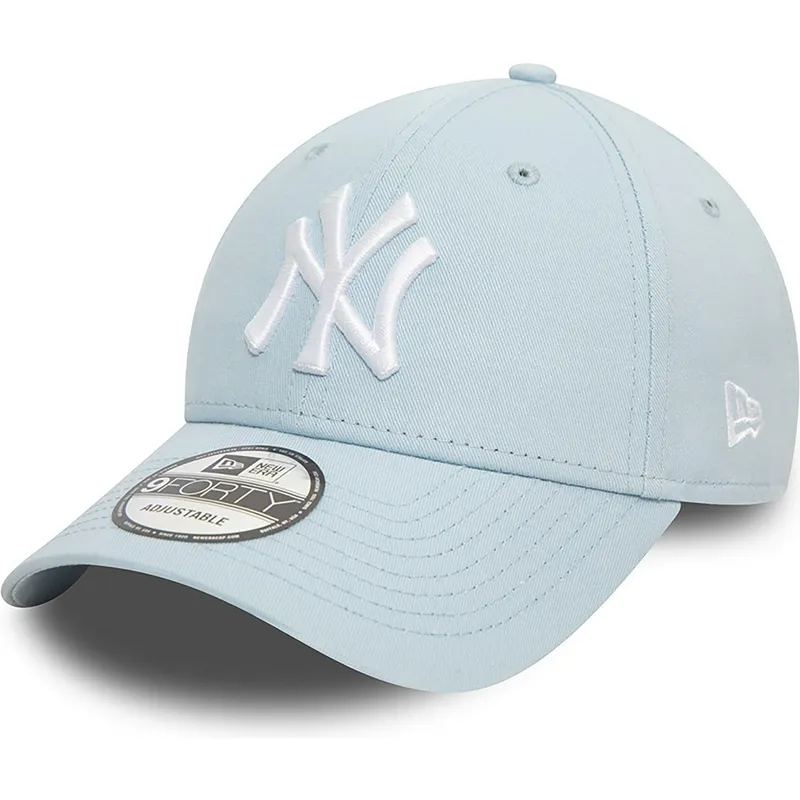 cappelli-curva-blu-cinghia-regolabile-claro-9forty-league-essential-dei-new-york-yankees-mlb-di-new-era
