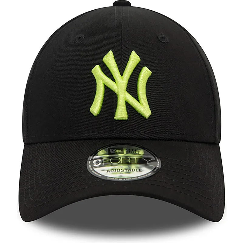 cappellino-curvo-nero-regolabile-con-logo-verde-9forty-league-essential-di-new-york-yankees-mlb-di-new-era