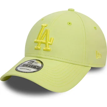 Gorra curva verde claro ajustable con logo verde 9FORTY League Essential de Los Angeles Dodgers MLB de New Era