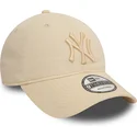 cappello-beige-regolabile-con-logo-beige-9twenty-league-essential-dei-new-york-yankees-mlb-di-new-era